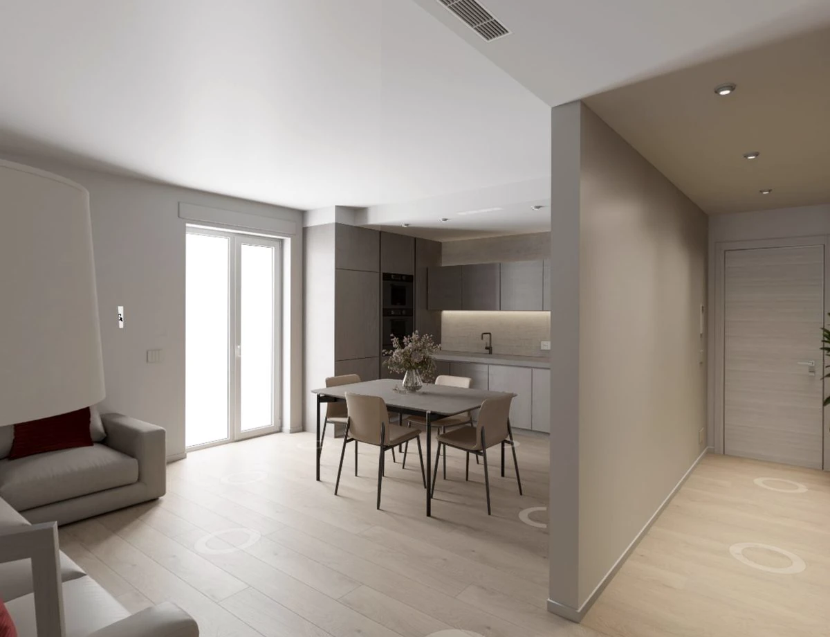Spazio virtuale realizzato in rendering