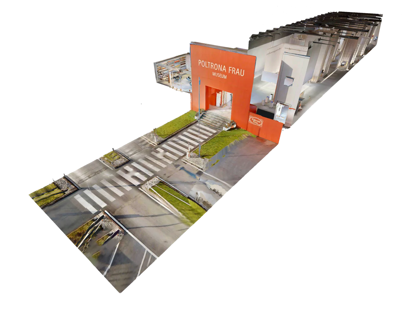 Digital Twin tridimensionale del Poltrona Frau Museum