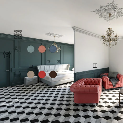 Rendering Tour e simulatore di finiture