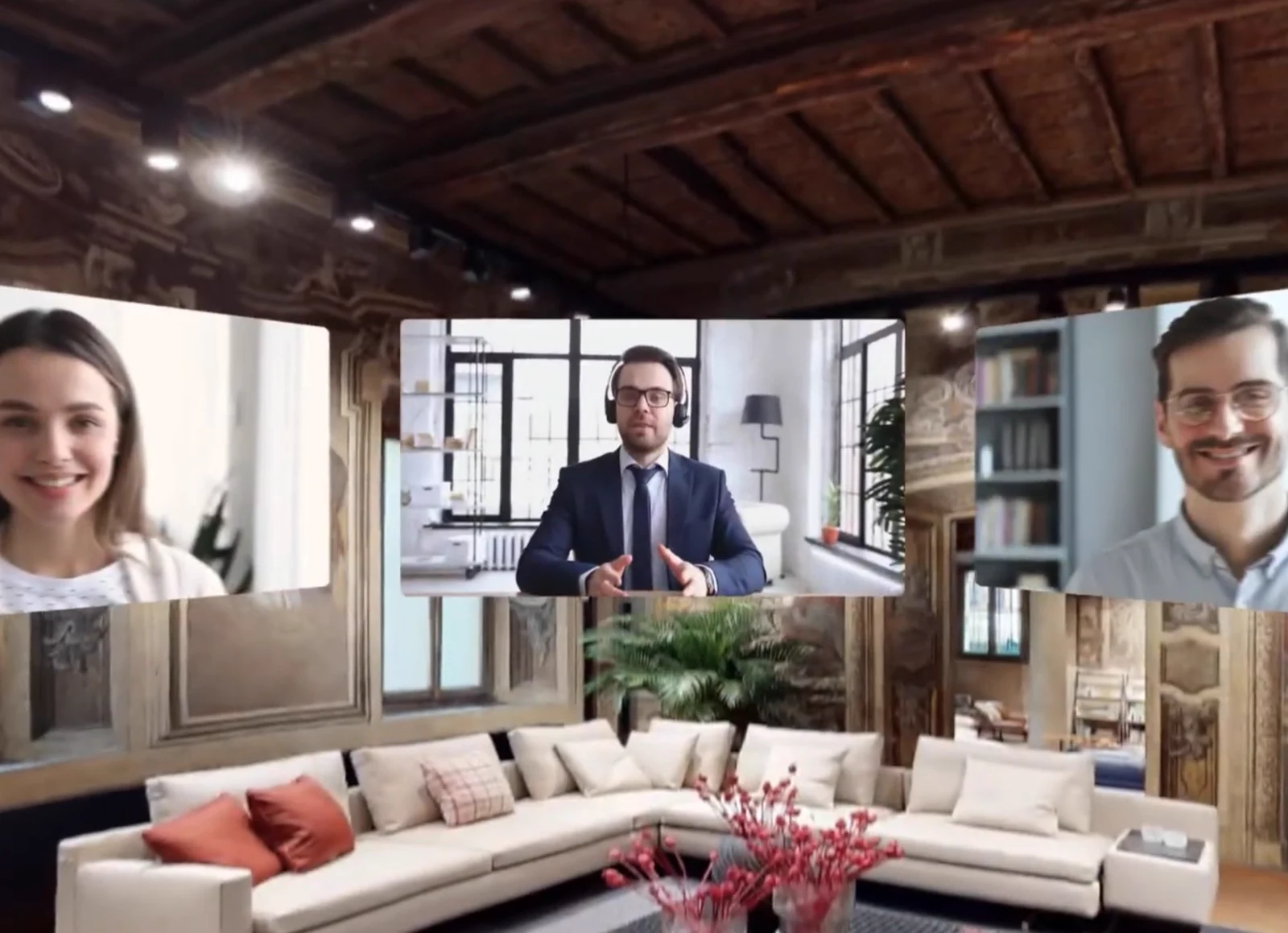 Collaborazione in videoconferenza all'interno di un Digital Twin