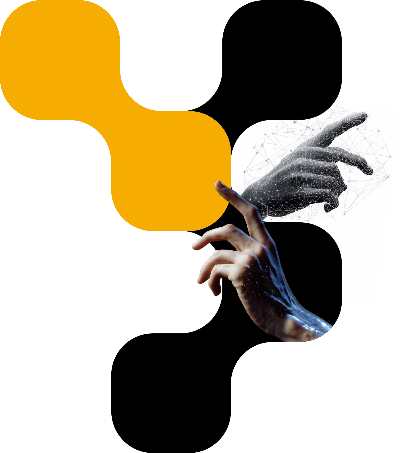 Elemento grafico TwinFor Training con mano digitale